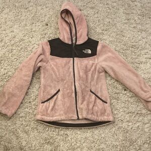 The North Face Kids Light Pink and Black Fleece Jacket